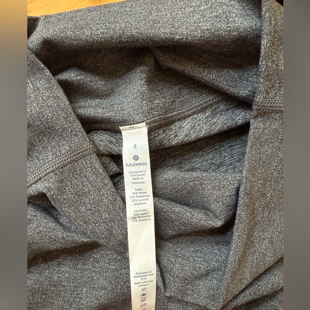 Special Edition Lululemon Grey 27” Wunder Under HR With Mesh Design - Picture 5 of 13